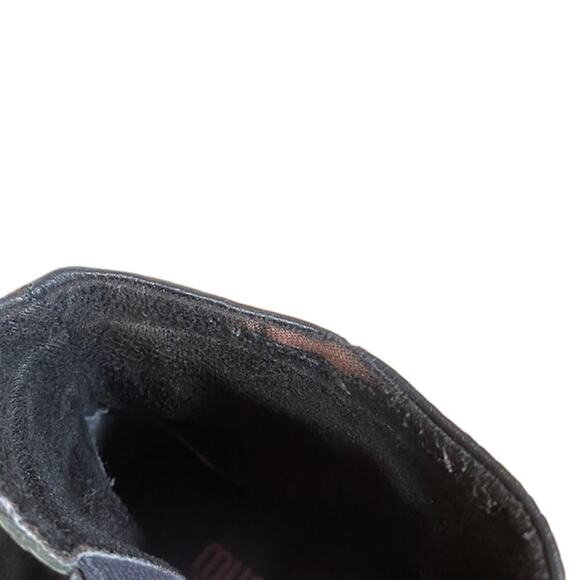 Munro Black Leather Ankle Sie Zipper Walking Wedge Bootie Women Sz 7.5 - Picture 8 of 16